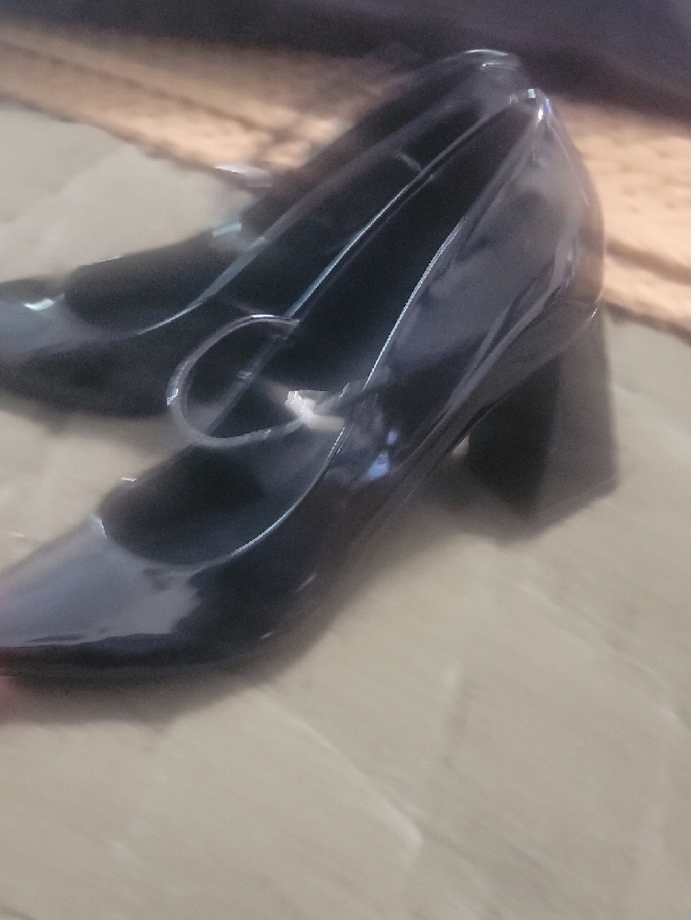 Calvin Klein Black Patent Mary Jane Block Heels - Picture 10 of 15
